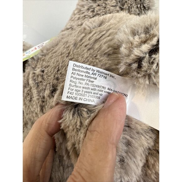Spark Create Imagine Plush Teddy Bear Gray Frosted 2019 Ribbed Feet 14"W Tags - Picture 10 of 14